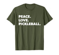 Peace Love Pickleball Funny Pickleball T-Shirt - Novelty Apparel Men Women