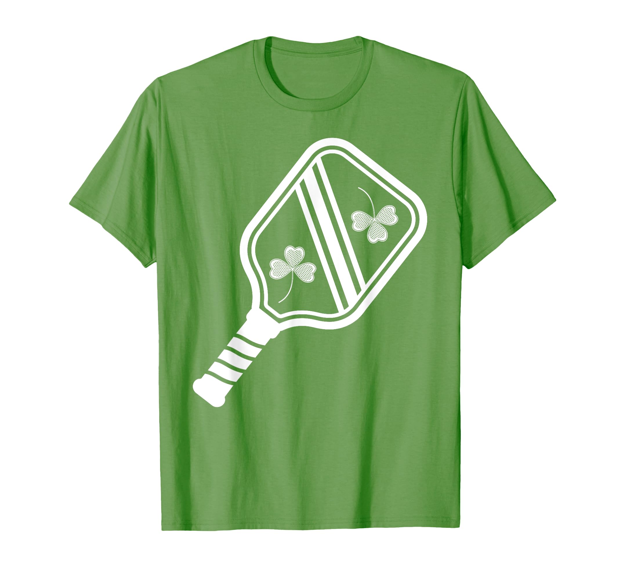 Funny Pickleball Paddles Shamrock Clover T-Shirt - Novelty Apparel Unisex
