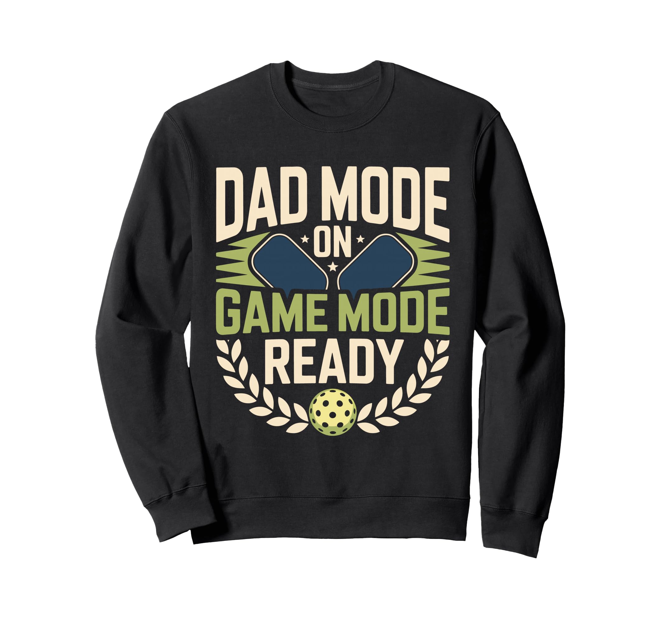 Pickleball Dad Papa Paddle Sport Sweatshirt - Novelty Apparel for Adults