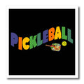 3dRose Cute Funny Cool Pickleball Paddle and Ball Colorful... - Iron on Heat Transfers (ht-370726)