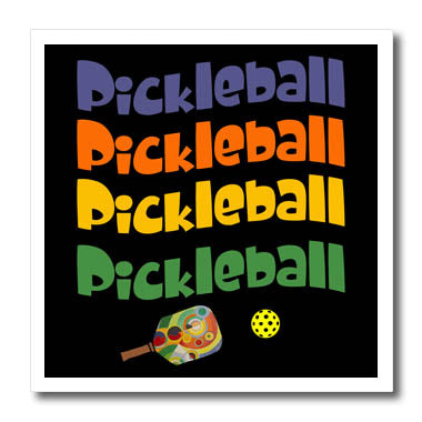 3dRose Cute Funny Pickleball Paddle and Ball and Repeat... - Iron on Heat Transfers (ht-370732)