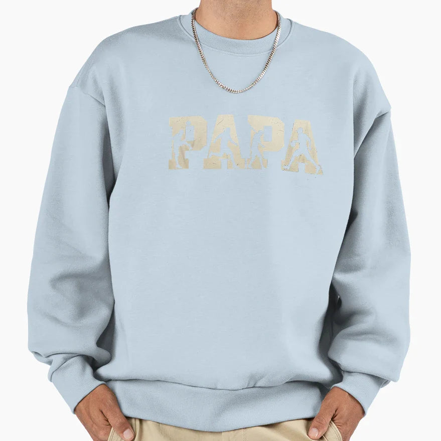 Pickleball Papa Pickleball Fathers Sweatshirt - Novelty Apparel for Adults